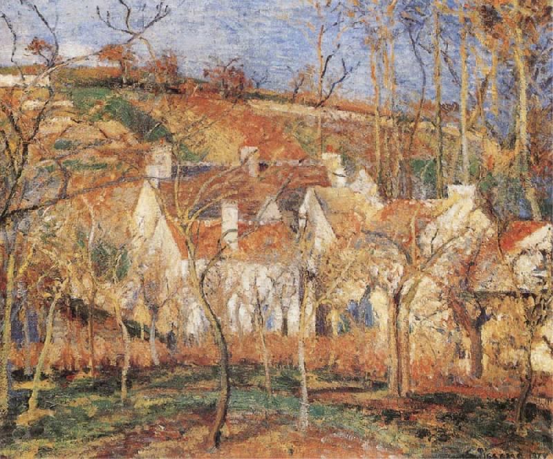 Camille Pissarro Red Roofs oil painting image